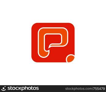 P Letter Alphabet font logo vector design