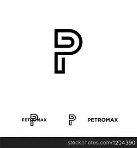 P letter design concept for business or company name initial