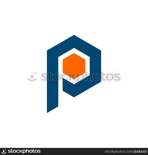P Letter hexagon Shape Logo Template Illustration Design. Vector EPS 10.