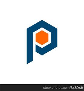 P Letter hexagon Shape Logo Template Illustration Design. Vector EPS 10.