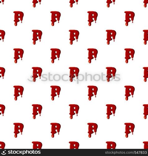P letter isolated on white background. Red bloody P letter vector illustration. P letter isolated on white background