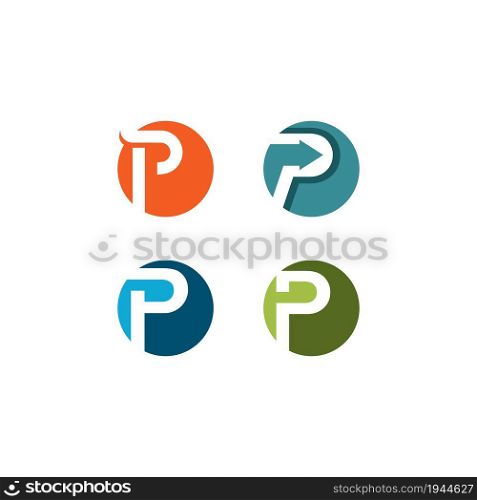 P letter logo template logo vector icon illustration design