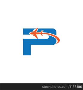 P Letter logo TRAVEL creative concept template design