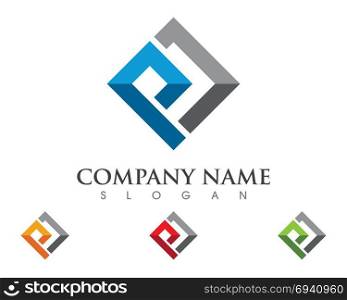 P Letter Property Logo. P Letter Property Logo Template