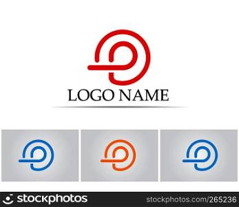 P logo letter Business corporate design vector