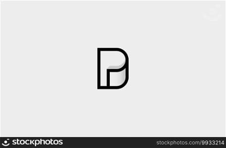 P Logo Paper Icon Design Vector Illustration