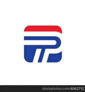 P or TP letter icon illustration vector concept design web