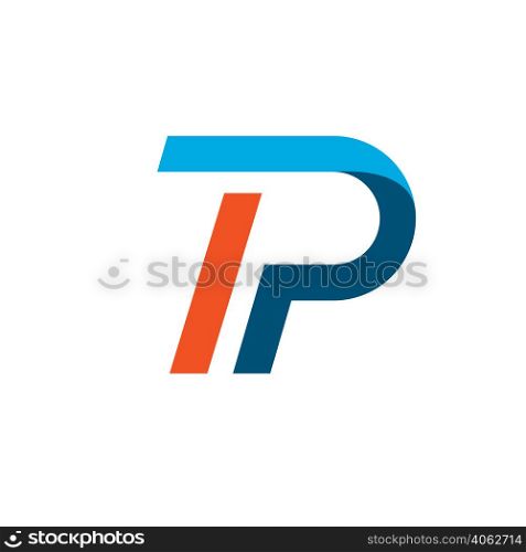 P or TP letter icon illustration vector concept design web