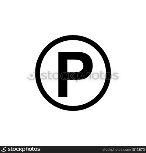 P signage icon