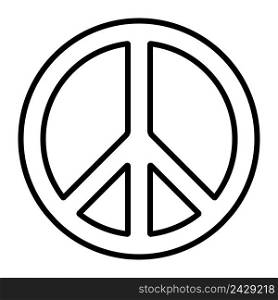 Pacific international peace symbol, vector pacific disarmament sign, anti-war movement, contour icon