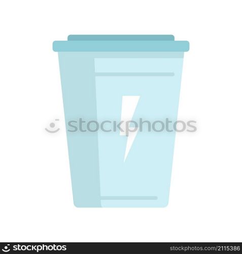 Pack energy drink glass icon. Flat illustration of pack energy drink glass vector icon isolated on white background. Pack energy drink glass icon flat isolated vector