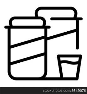 Pack food substitutes icon outline vector. Agave vegan. Meat eating. Pack food substitutes icon outline vector. Agave vegan
