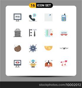 Pack of 16 Modern Flat Colors Signs and Symbols for Web Print Media such as erroneously, giving, view, thanks, pan Editable Pack of Creative Vector Design Elements