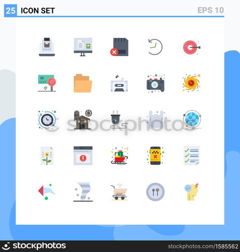 Pack of 25 creative Flat Colors of refresh, twitter, learning, removed, devices Editable Vector Design Elements