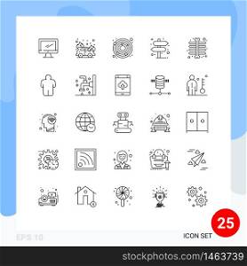 Pack of 25 creative Lines of skeleton xray, chest, astronomy, right, location Editable Vector Design Elements
