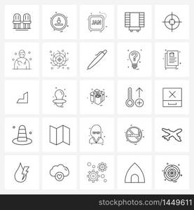 Pack of 25 Universal Line Icons for Web Applications window, interior, calendar, flower, day Vector Illustration