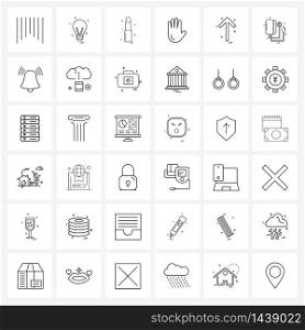 Pack of 36 Universal Line Icons for Web Applications direction, support, makeup, help, charity Vector Illustration