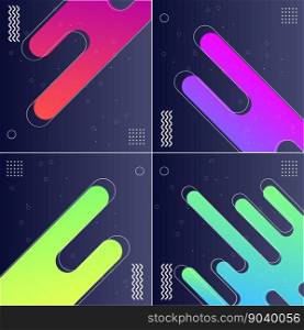 Pack of 4 Seamless Vector Patterns with Diagonal Stripes Abstract Backgrounds