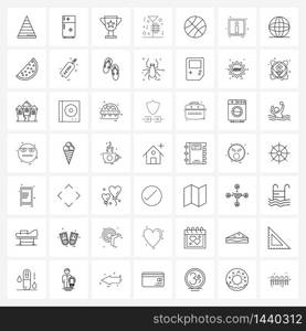 Pack of 49 Universal Line Icons for Web Applications basketball, year, education, new, trumpet silhouette Vector Illustration