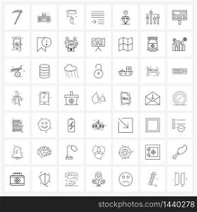 Pack of 49 Universal Line Icons for Web Applications wedding, diamond, paint, down, indent Vector Illustration