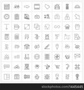 Pack of 64 Universal Line Icons for Web Applications broken, valentine, right, love, multimedia Vector Illustration