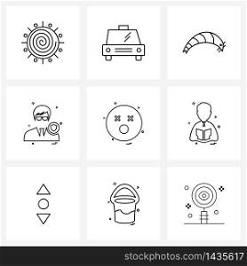Pack of 9 Universal Line Icons for Web Applications emote, seafood, avatar, avatar Vector Illustration