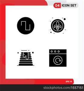 Pack of Modern Solid Glyphs Signs and Symbols for Web Print Media such as sound, wedding, decor, lys, app Editable Vector Design Elements