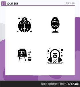 Pack of Modern Solid Glyphs Signs and Symbols for Web Print Media such as economy, mouse, finance, easter, board Editable Vector Design Elements