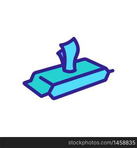 pack of wet wipes view at angle icon vector. pack of wet wipes view at angle sign. color symbol illustration. pack of wet wipes view at angle icon vector outline illustration
