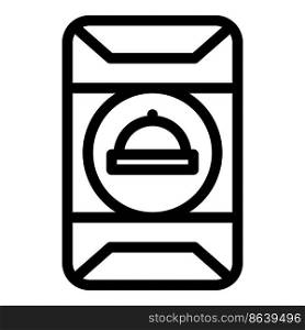 Pack product icon outline vector. Snack package. Food bag. Pack product icon outline vector. Snack package