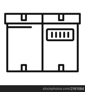 Package box icon outline vector. Delivery parcel. Carton cardboard. Package box icon outline vector. Delivery parcel