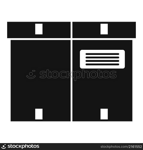 Package box icon simple vector. Delivery parcel. Carton cardboard. Package box icon simple vector. Delivery parcel