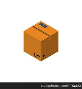 package box in flat style isometric, vector illustration. package box in flat style isometric, vector