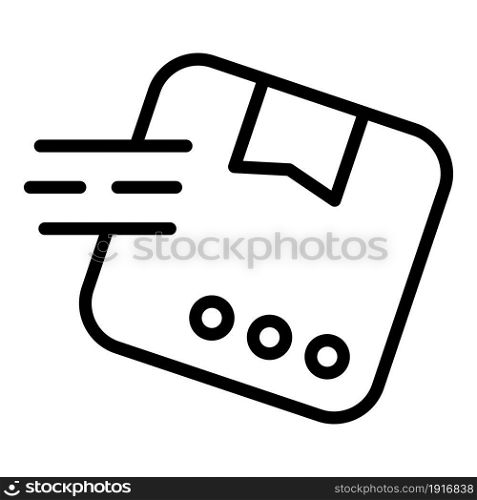 Package delivery icon outline vector. Order box. Fast service. Package delivery icon outline vector. Order box