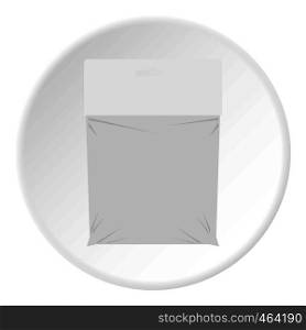 Package icon in flat circle isolated vector illustration for web. Package icon circle
