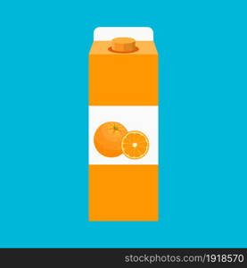 package orange juice icon. vector illustration in flat style. Vector orange juice illustration