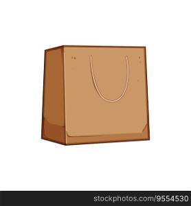 package paper lunch bag cartoon. food container, recycle kraft, texture material package paper lunch bag sign. isolated symbol vector illustration. package paper lunch bag cartoon vector illustration
