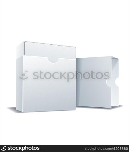 Package white box, vector illustration