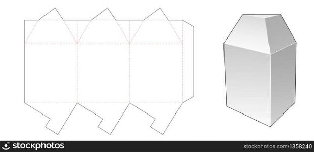 Packaging box die cut template