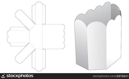 packaging box die cut template