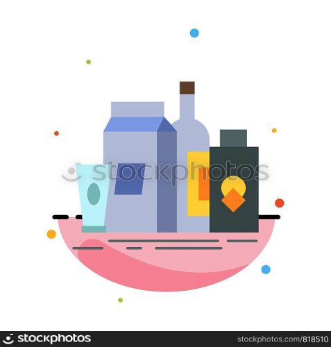 packaging, Branding, marketing, product, bottle Flat Color Icon Vector