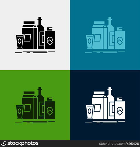 packaging, Branding, marketing, product, bottle Icon Over Various Background. glyph style design, designed for web and app. Eps 10 vector illustration. Vector EPS10 Abstract Template background