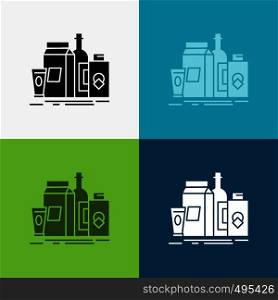 packaging, Branding, marketing, product, bottle Icon Over Various Background. glyph style design, designed for web and app. Eps 10 vector illustration. Vector EPS10 Abstract Template background