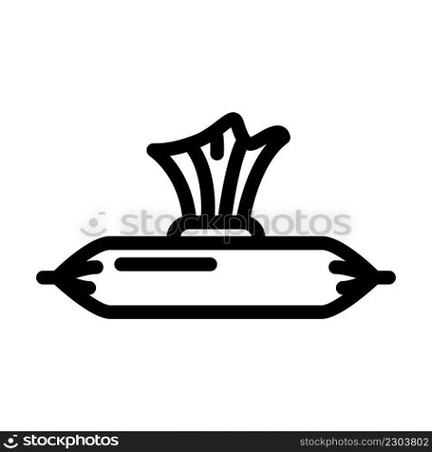 packaging of napkins line icon vector. packaging of napkins sign. isolated contour symbol black illustration. packaging of napkins line icon vector illustration