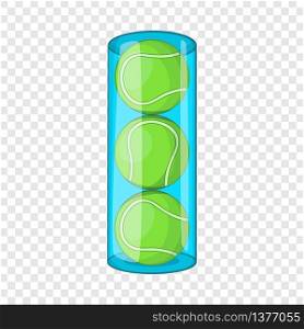 Packaging of tennis balls icon in cartoon style isolated on background for any web design . Packaging of tennis balls icon, cartoon style