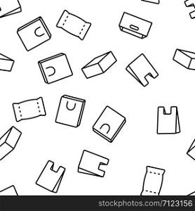 Packaging Types Vector Seamless Pattern Thin Line Illustration. Packaging Types Vector Seamless Pattern