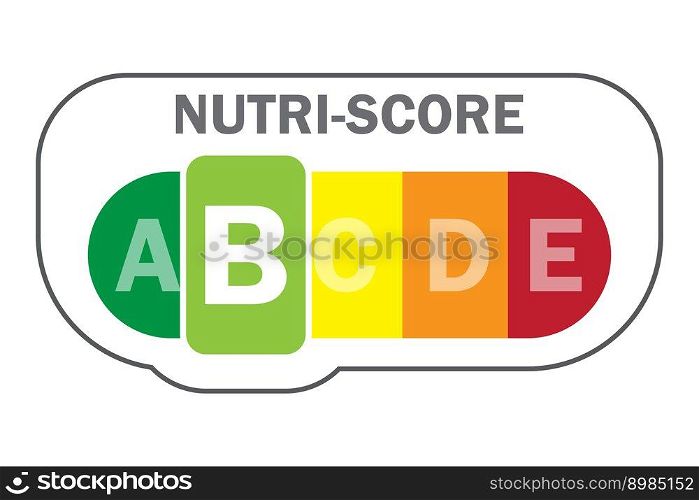Packaging with nutri score. Letter B. Vector illustration. EPS 10.. Packaging with nutri score. Letter B. Vector illustration.