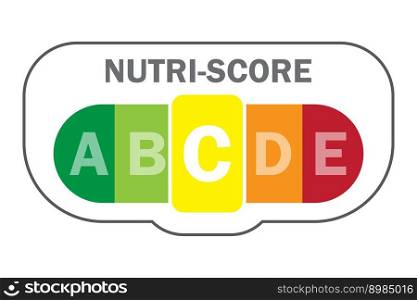 Packaging with nutri score. Letter C. Vector illustration. EPS 10.. Packaging with nutri score. Letter C. Vector illustration.