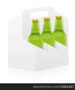 packing box for bottle vector illustration isolated on white background