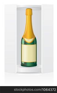 packing box for bottle vector illustration isolated on white background